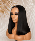 Black Straight 14inches Bob Wig (13x4 HD Lace Front)